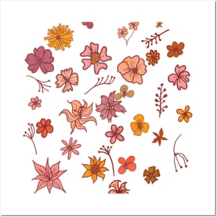 Cute Flower Pattern Posters and Art